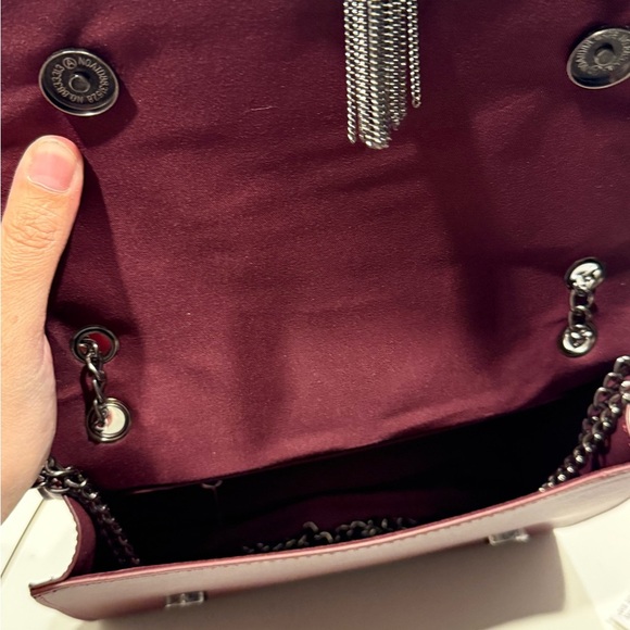 Badgley Mischka Red Shoulder Bag with Tassel Detail - Picture 4 of 4